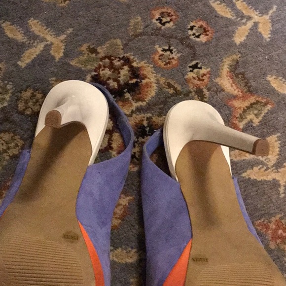 JESSICA SIMPSON HALIE LILY KIDSUEDE PEEP TOES 8.5 - Picture 9 of 11